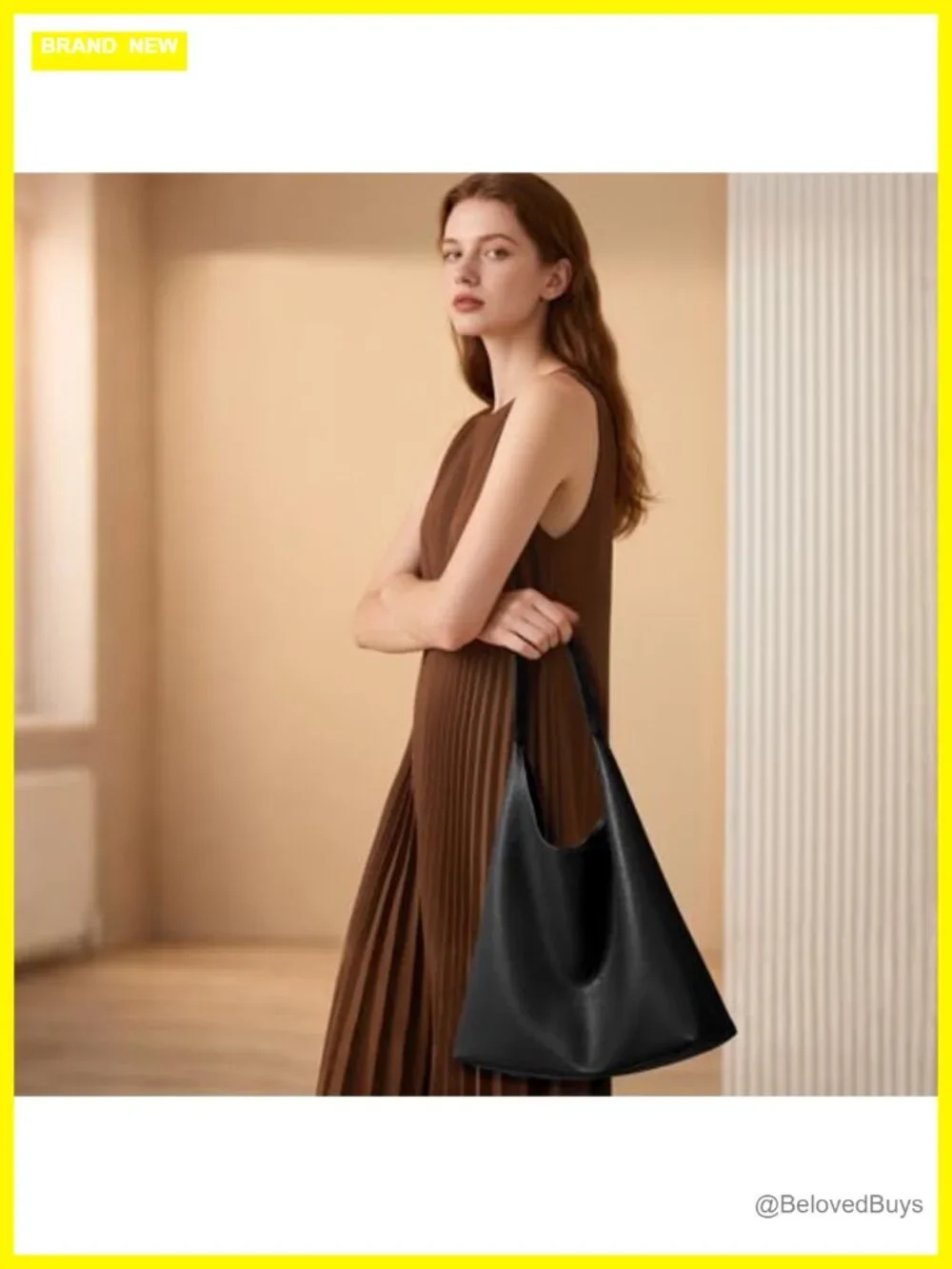 Slouchy Hobo Bag Vegan Leather Tote Women Casual Weekender Shoulder Bag